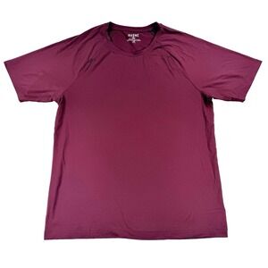 Mens Rhone Reign Performance T Shirt Maroon Size Large Workout Stretch Crew Neck